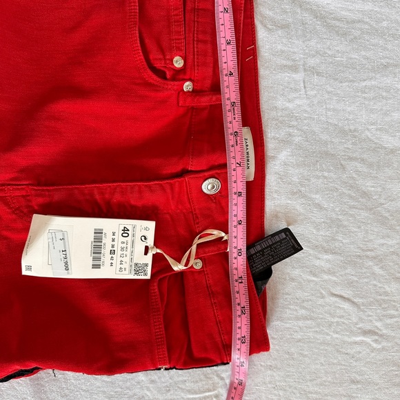 ZARA Red and black stripe jeggings NWT - Picture 10 of 10